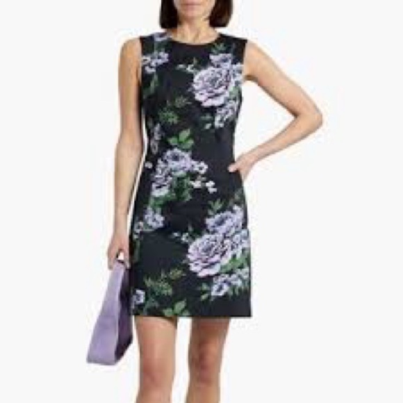 Carolina Herrera Italy Paneled Floral Print Mini Dress Excellent $1,890. Size 2 - Picture 9 of 11